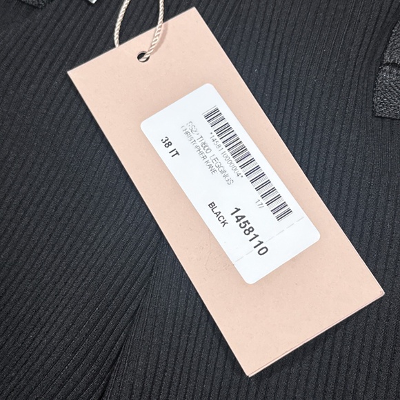 NWT Christopher Kane Moto Ribbed Zipper Black Leggings Womens US 2 - Picture 5 of 12